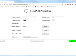 Parameters page