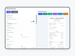 Simple Receipt Maker