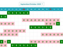 Reservation calendar if hotel software application