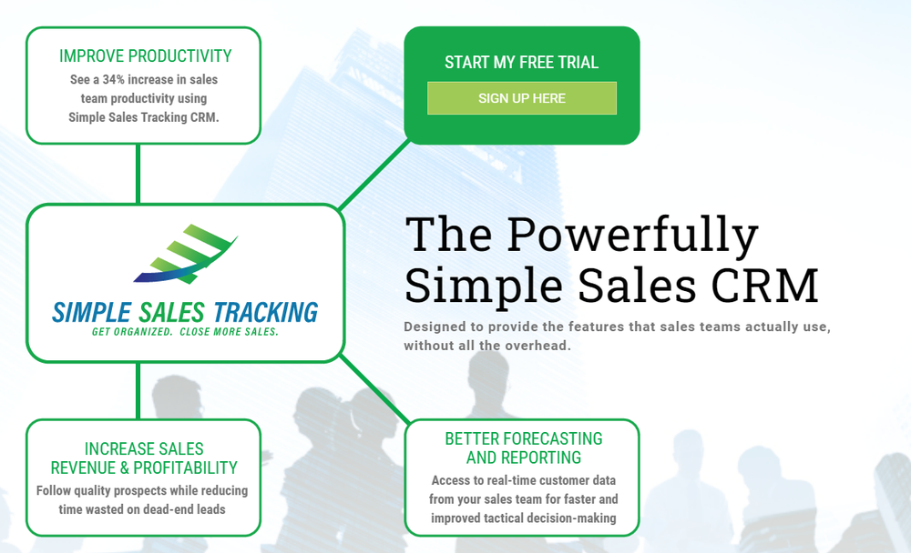 Simple Sales Tracking CRM Screenshot 1