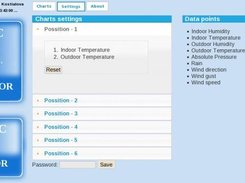 3 The charts settings screen