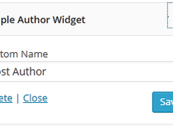 Simple Author Widget Page