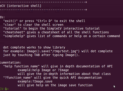 The SimpleCV shell