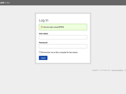 Login page