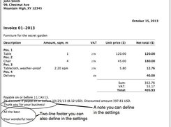 Invoice printed