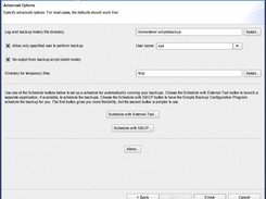 Advanced Options page for release 0.3.0