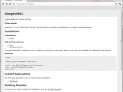 SimpleMVC PHP Screenshot 1