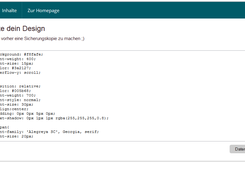 Back End CSS bearbeiten