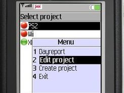 Project List with the posibility to Create/Edit a project