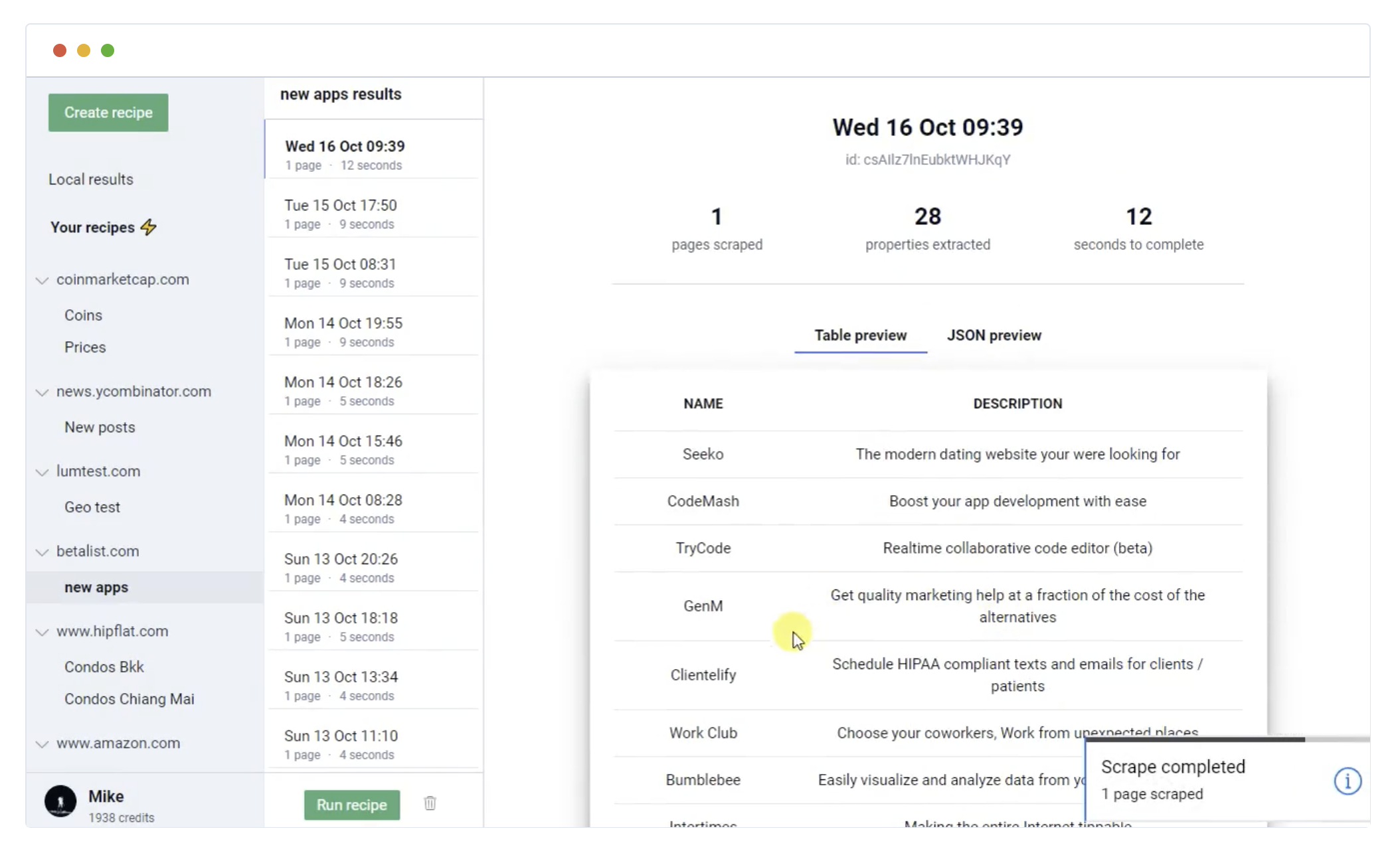 Simplescraper Screenshot 1