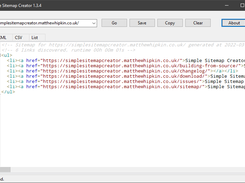 Simple Sitemap Creator 1.3.4 on Windows 10