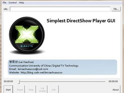 Simplest DirectShow Player GUI