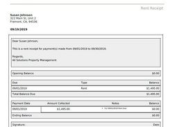 Rent Receipt