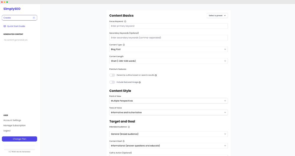 SimplySEO Screenshot 1