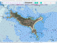 Carte vectorielle avec superposition de photo satellite