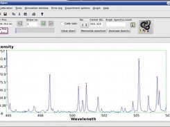 The main program window with a spectrum opened (Linux/GTK)