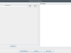 Tela de Investimentos