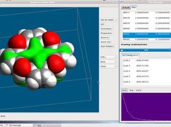 Base porphyrin HOMO isosurface plot with CPK atomic model