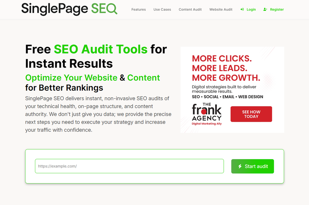 Free SEO Audit Tools for Instant Results: - Optimize Your Website & Content for Better Rankings
