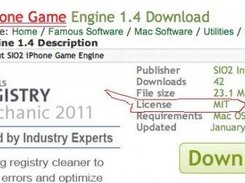 Not available thru myfamous, but MIT License