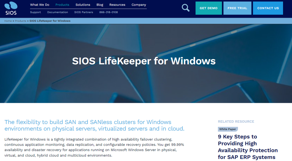 SIOS LifeKeeper Screenshot 1