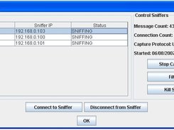 Screen for managing remote sniffers