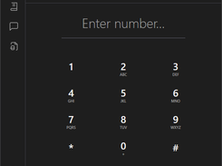 Main Dialer - Dark theme with DND mode and DTMF keypad