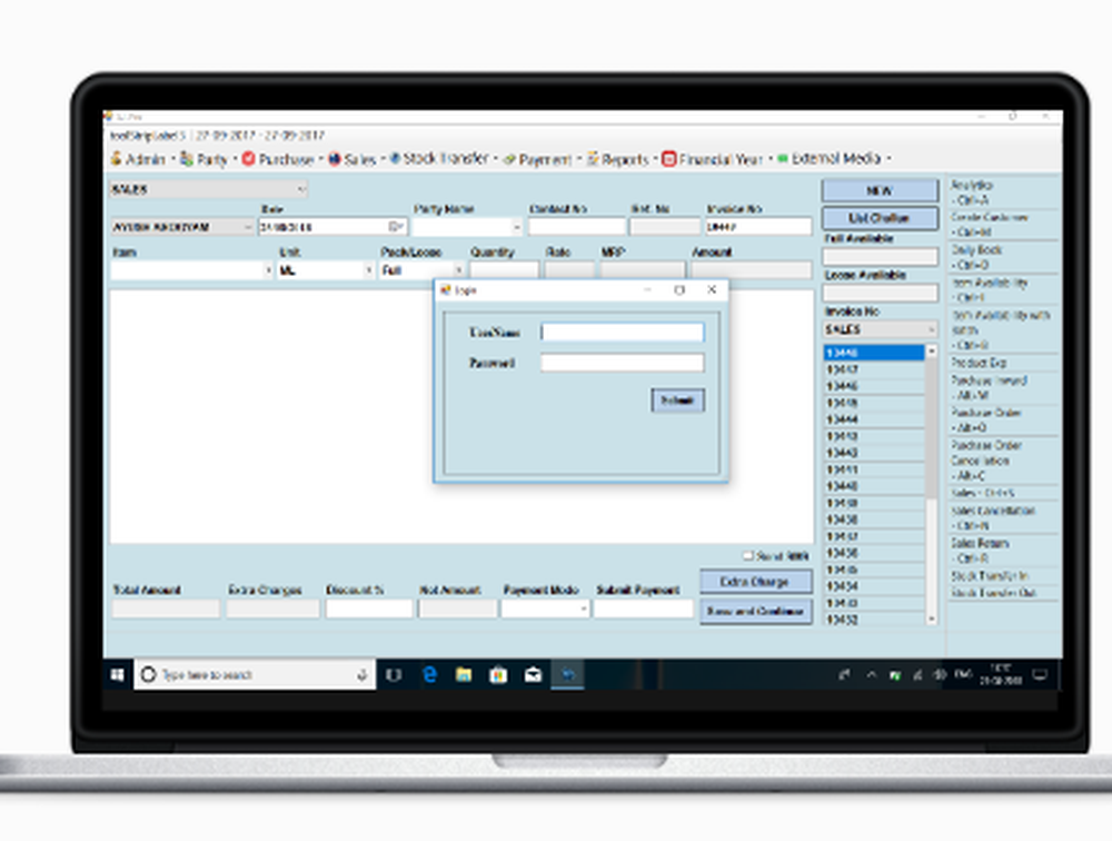 SIPRO Accounting Software Screenshot 1