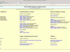 The Web Admin Client's main page
