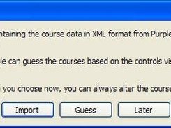 Course data can be imported, guessed or entered