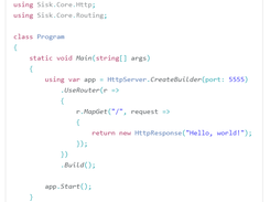 Sisk Framework Screenshot 1