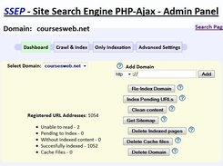 SSEP - Site Search Engine PHP-Ajax Screenshot 1
