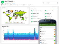 Desktop and mobile view of a Website monitor