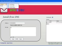 Send sms page