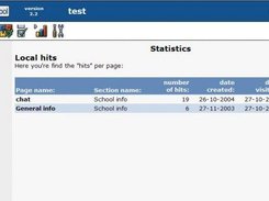 Statisctics screen