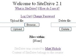 SiteDrive 2.1 Interface