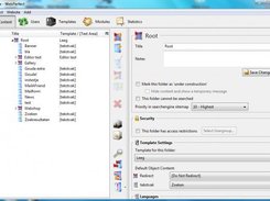 Screenshot showing a proprietary CMS build on SiteFusion