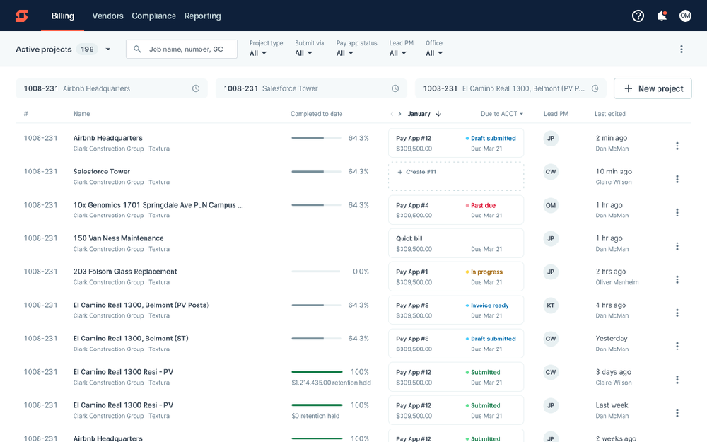 See the real-time status of every payment application across all of your clients from one view.