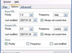 Sitemap options