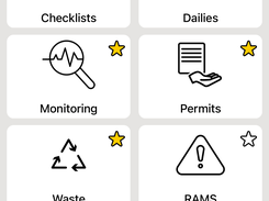 Form categories screen on iPhone