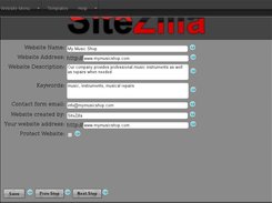 Edit Website Settings