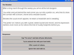 Situation flow simulator, running the example situation mesh