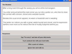 Situation flow simulator, running the example situation mesh