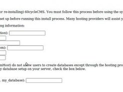 Installation script page