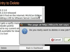 Selecting an entry for deletion