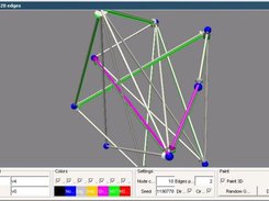 A random graph shown in Java3D. User objects are Point3D's