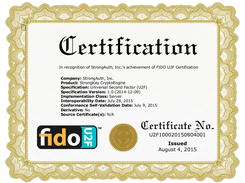 FIDO Certified U2F Server