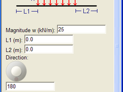 Placing of mid-span loads (UDL, PL Moment..)