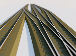 Draw tracks in different scales, with realistic sleeper arrangement and ballast