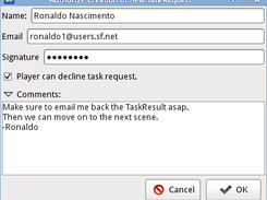 Publishing the task request.